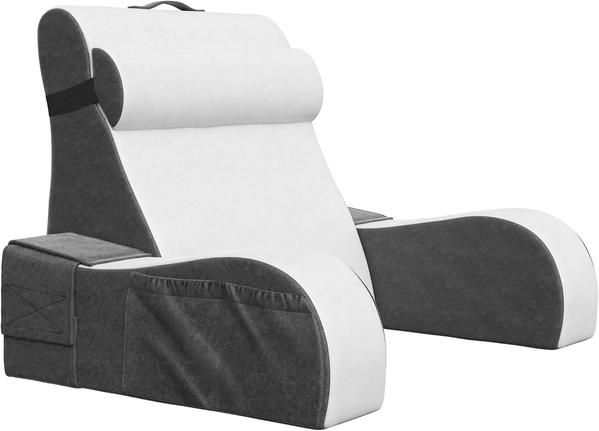 Kolbs Bed Wedge Pillow for Sleep Apnea, FSA Eligible Acid Reflux, and Back Pain Relief, with Chic Jacquard Cover - Headboard Wedges for Sleeping (Standard Width 7.5" Height)