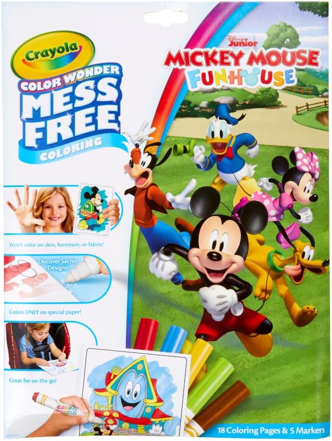 Crayola Bluey Color Wonder Coloring Set, 18 Mess Free Toddler Coloring Pages & 5 Markers, Bluey Activity Set for Kids, Gift for Toddlers, Ages 3+