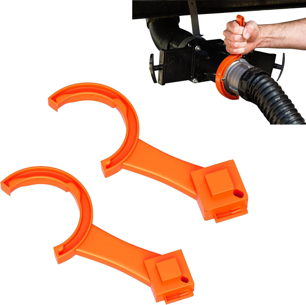 2 PCS RV Sewer Hose Wrench, Multi-Purpose Sewer Hose Connector Wrench for Connecting and Disconnecting Sewer Hoses, Fits 3-Inch and 4-Inch Male/Female RV Sewer Caps, RV Accessories