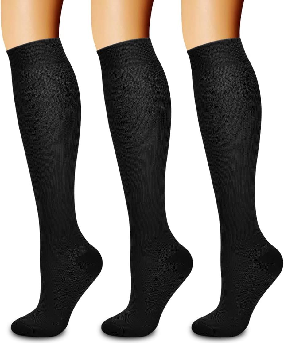 3 Pack Medical Compression Sock-Compression Sock For Women and Men Circulation -Best for Running,Nursing,Athletic Sports