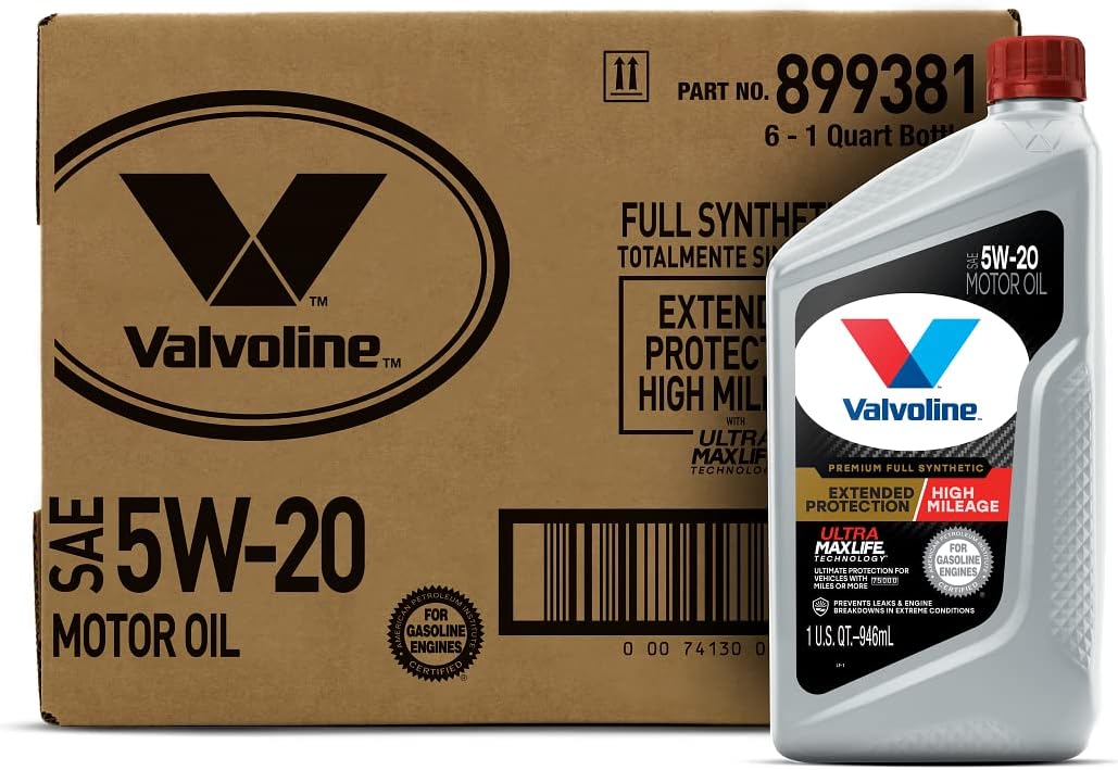 Valvoline High Mileage with MaxLife Technology SAE 10W-40 Synthetic Blend Motor Oil 5 QT