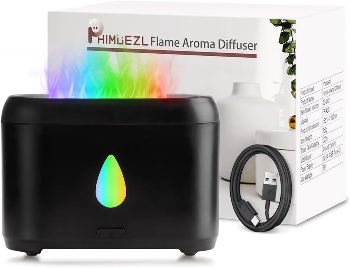 Flame Diffuser for Essential Oils, 200ml Small Oil Diffuser
