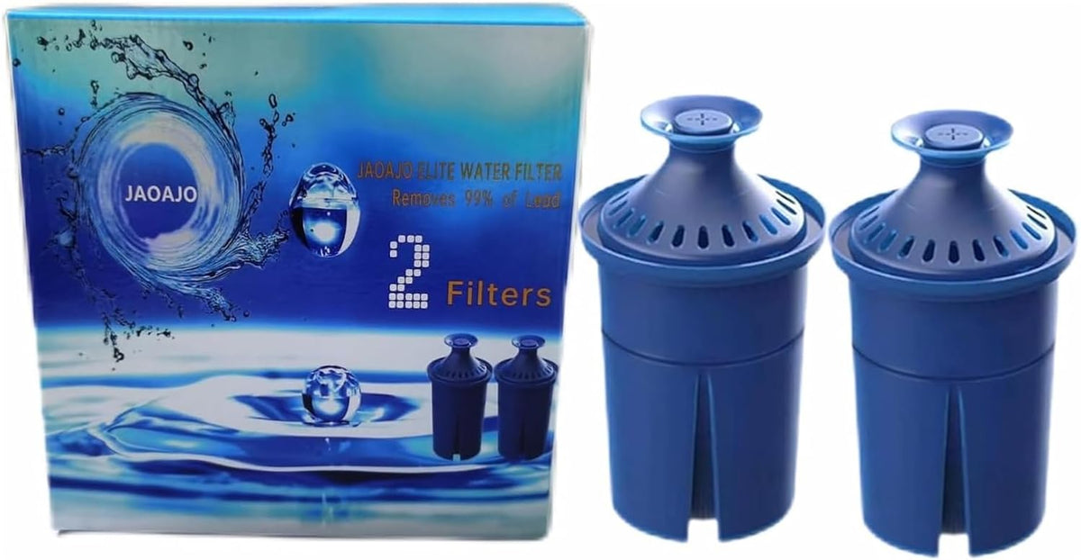 Elite Water Filter Replacements for Brita Pitcher Water Filter and Dispensers, NSF Certified to Remove 99% of Lead,BPA FREE,3 Count(Blue)