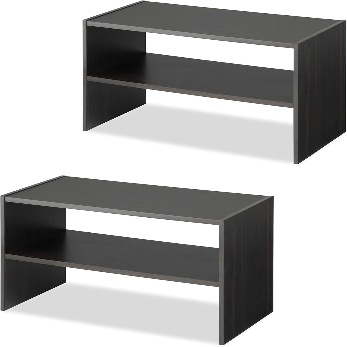 Whitmor Stackable 31" Extra Wide 2-Shelf Storage Organizer, White