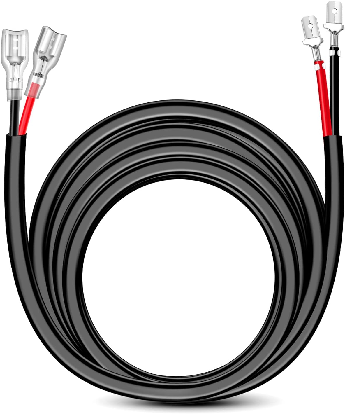 Nilight 2PCS 16 AWG 10 Feet Wiring Harness Extension Kit for LED Work Light Bar Led Pods Off Road Lights Driving Fog Light Boat Lighting, 2 Years Warranty,black