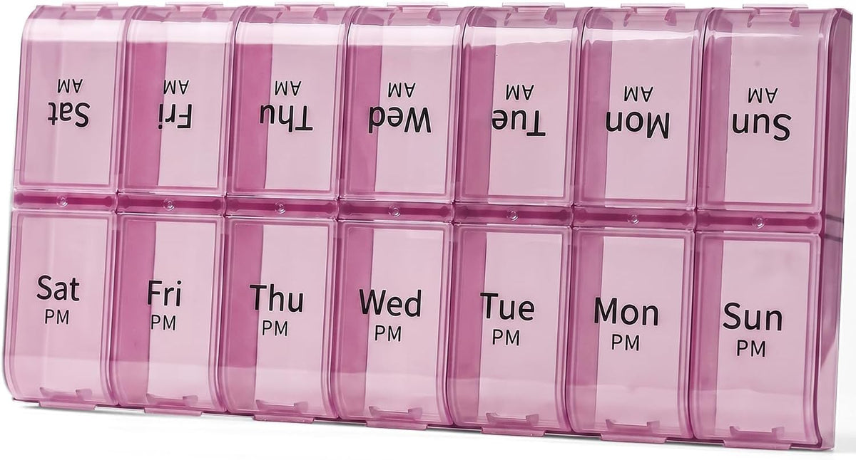 Extra Large Pill Organizer 2 Times a Day，Made for Seniors & High-Dose Users