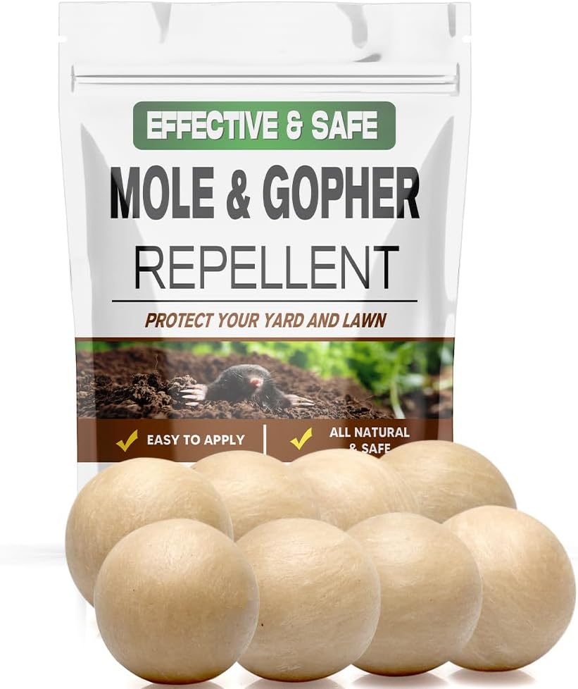 LEBMP Mole Repellent, Gopher Repellent, Groundhogs Repellant Outdoor-8Pcs