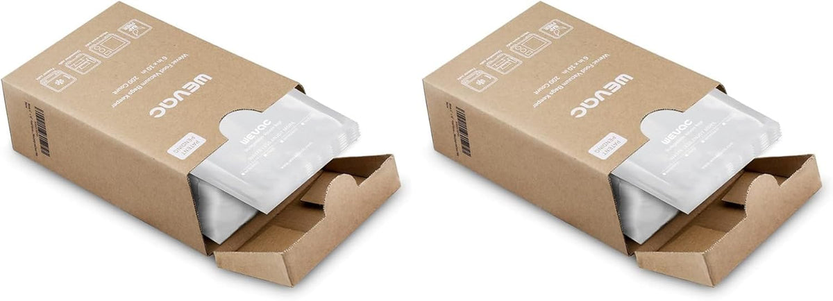 Wevac Vacuum Sealer Bags 6"x10", 200 Pint Bags, Fits Food Saver Sealers