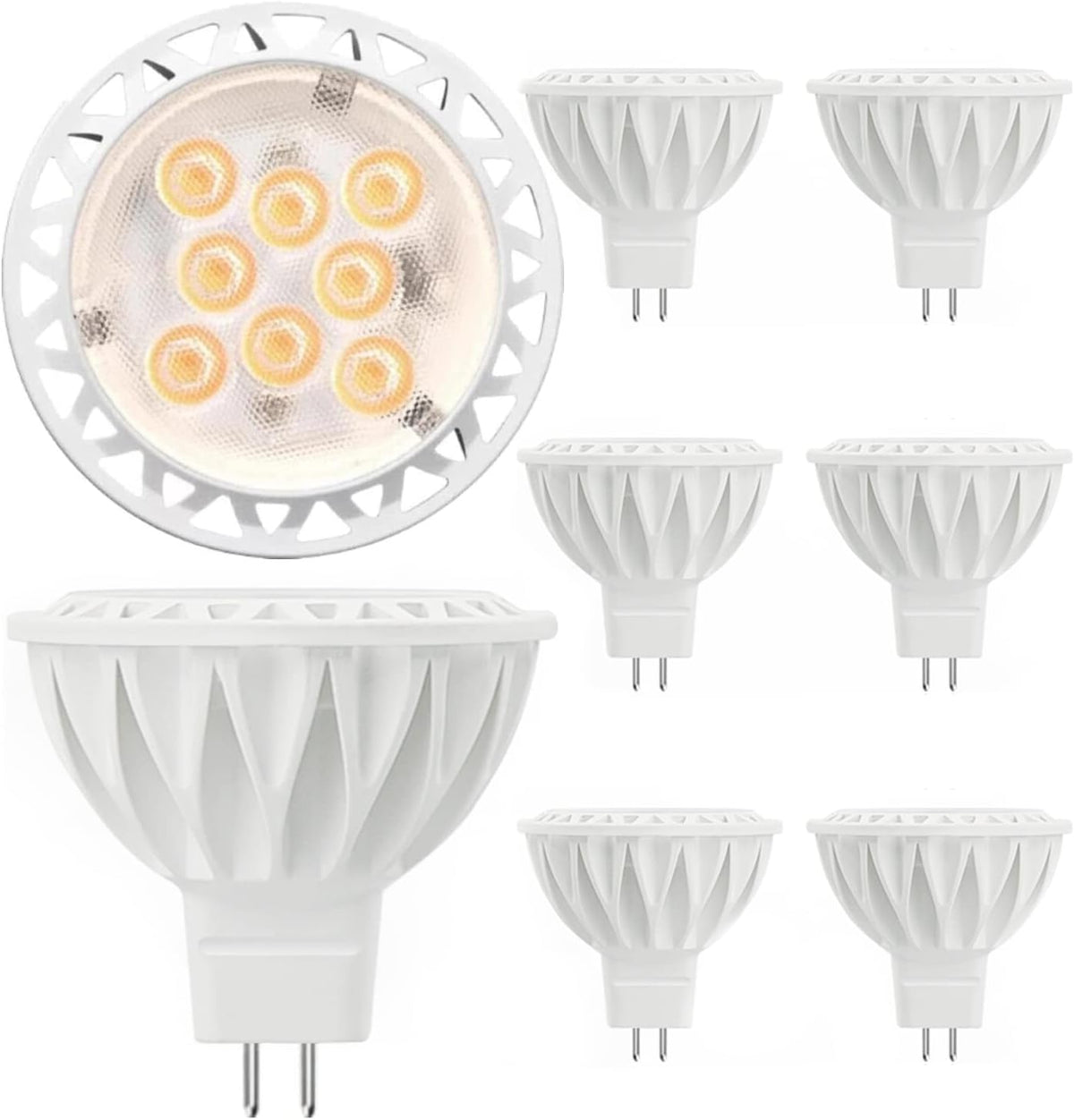 MR16 LED Bulbs 5W GU5.3 12V 2700K Warm White 6 Pack