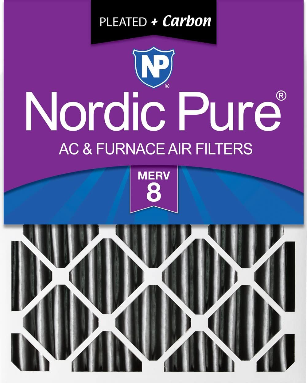 Nordic Pure 20x25x4 (19_1/2 x 24_1/2 x 3_5/8) Pleated MERV 12 Air Filters 2 Pack