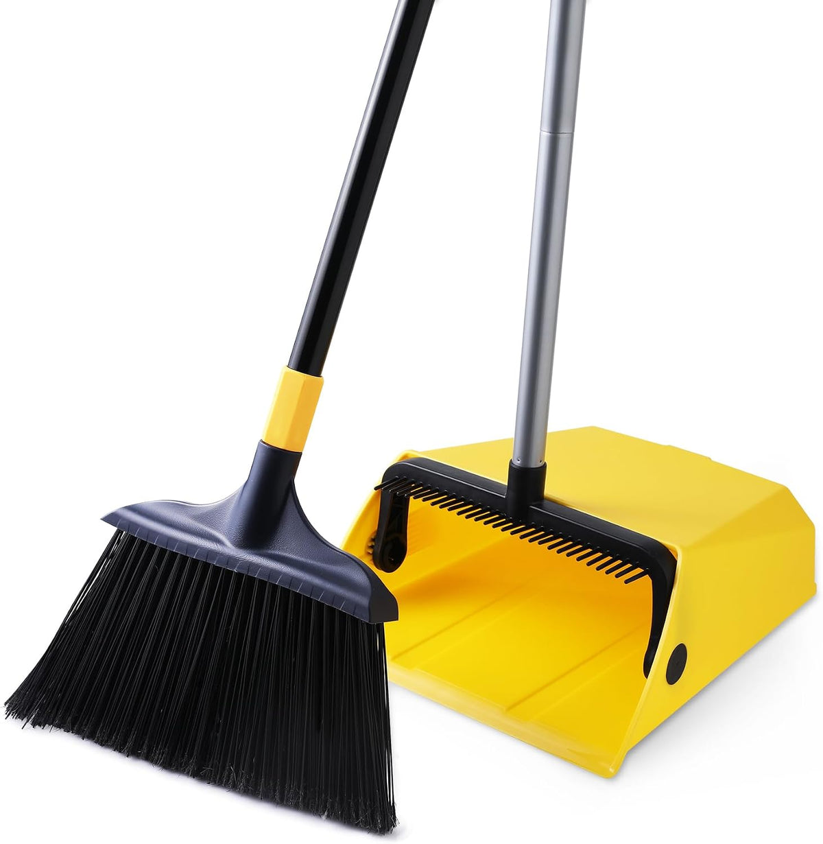 Yocada Commercial Broom and Dustpan Set with Comb Commercial Outdoor Indoor