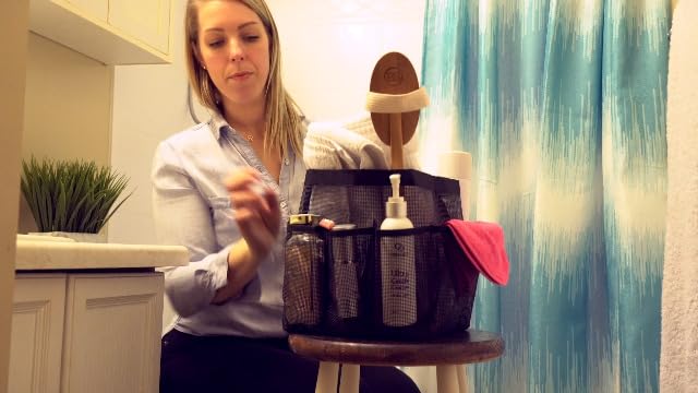 Mesh Shower Caddy Portable - 9 Pockets for College Dorm Room Essential
