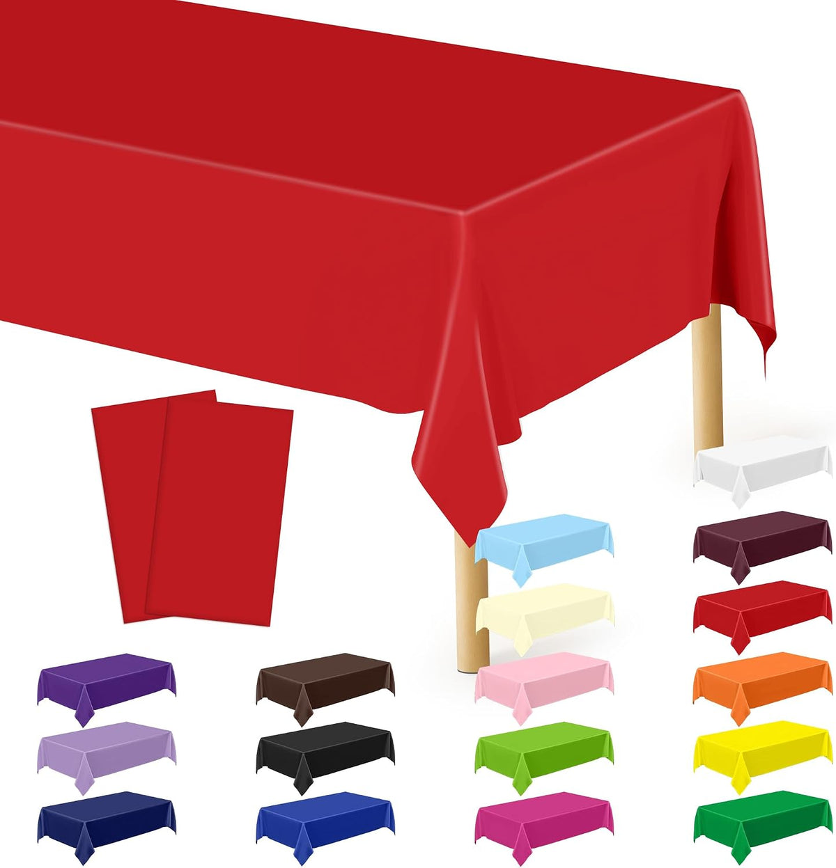 4Pack Black and Gold Tablecloths for Events, 54" x 108" Plastic Table Cloth Disposable for Rectangle Tables, Waterproof Table Cloth Cover for New Years Eve Decorations Holiday Birthday Wedding Dining