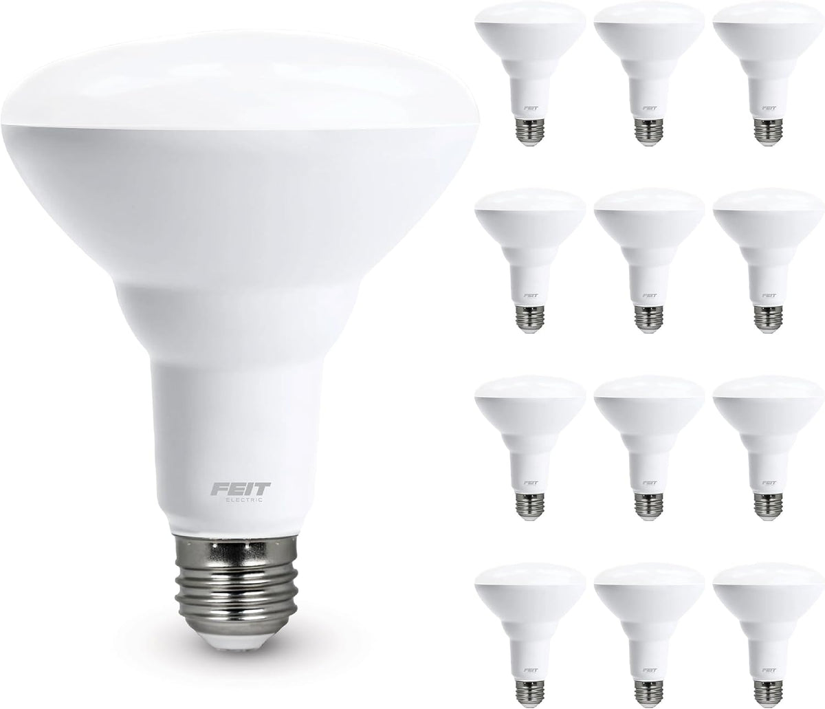 Feit Electric BR30 LED Light Bulbs, 65W Eq, Dimmable, 5CCT, 6 Pack