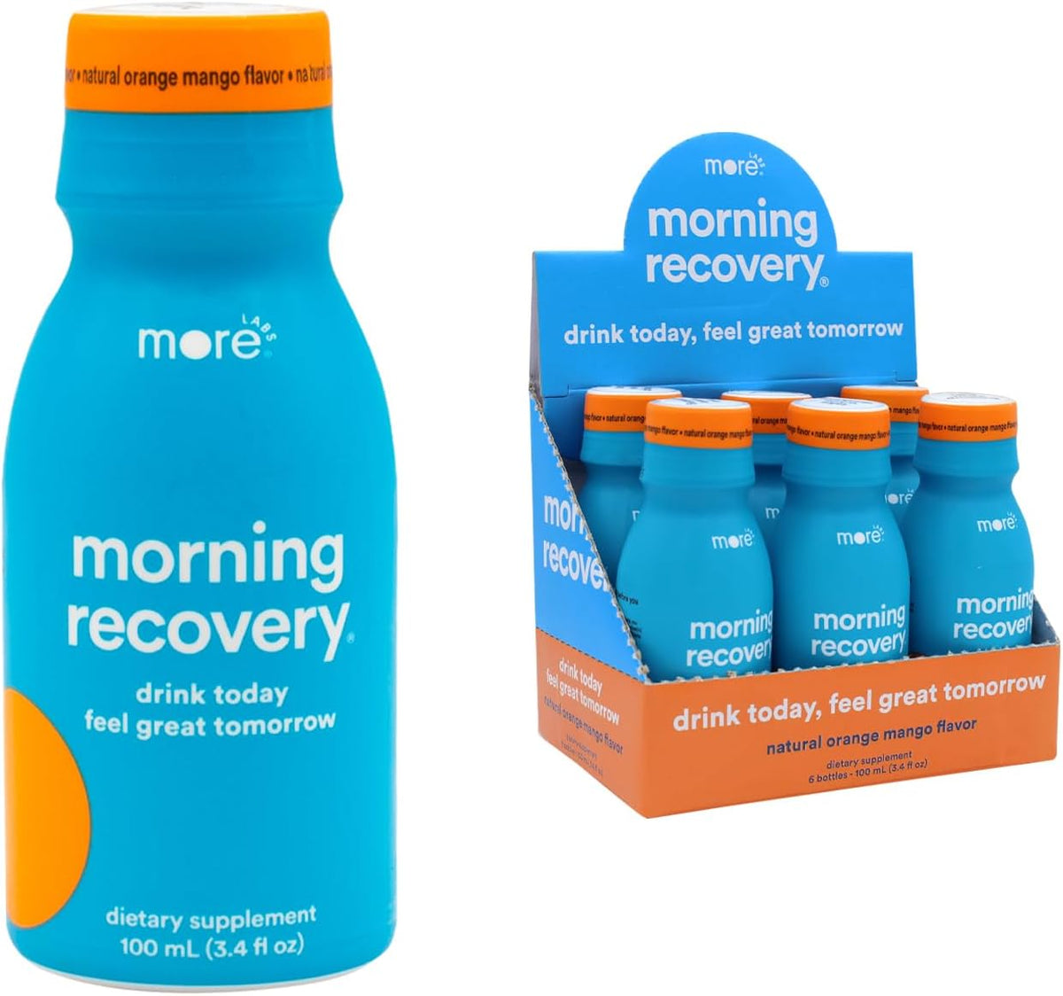 Morning Recovery DHM Electrolyte, Milk Thistle Drink Proprietary Formulation to Hydrate While Drinking, Non GMO, Vegan, Gluten-Free, Sugar-Free Lemon, Pack of 6