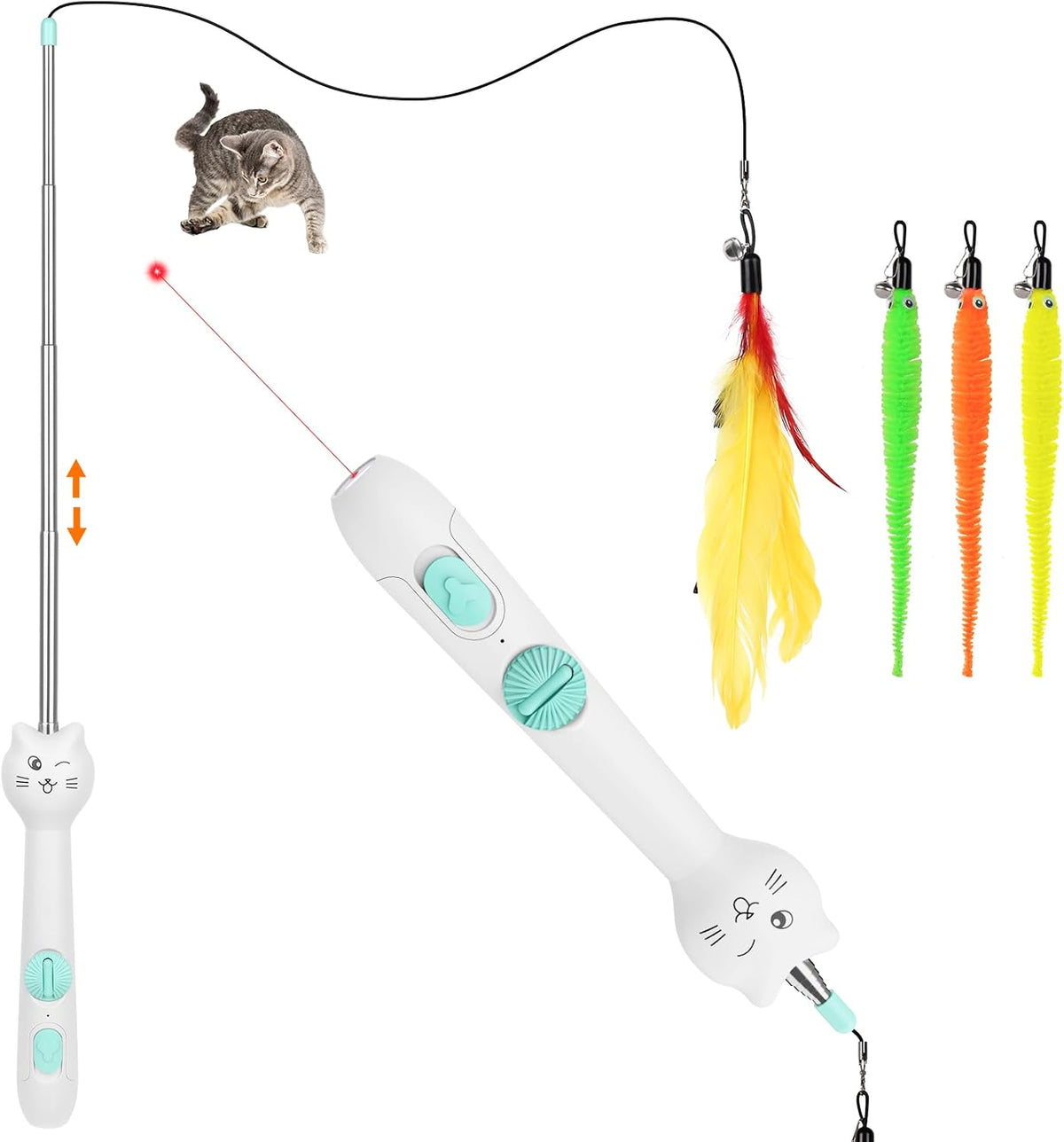 TBTeek Cat Toys, Rechargeable, 3 Light Modes & 5 Fun Patterns