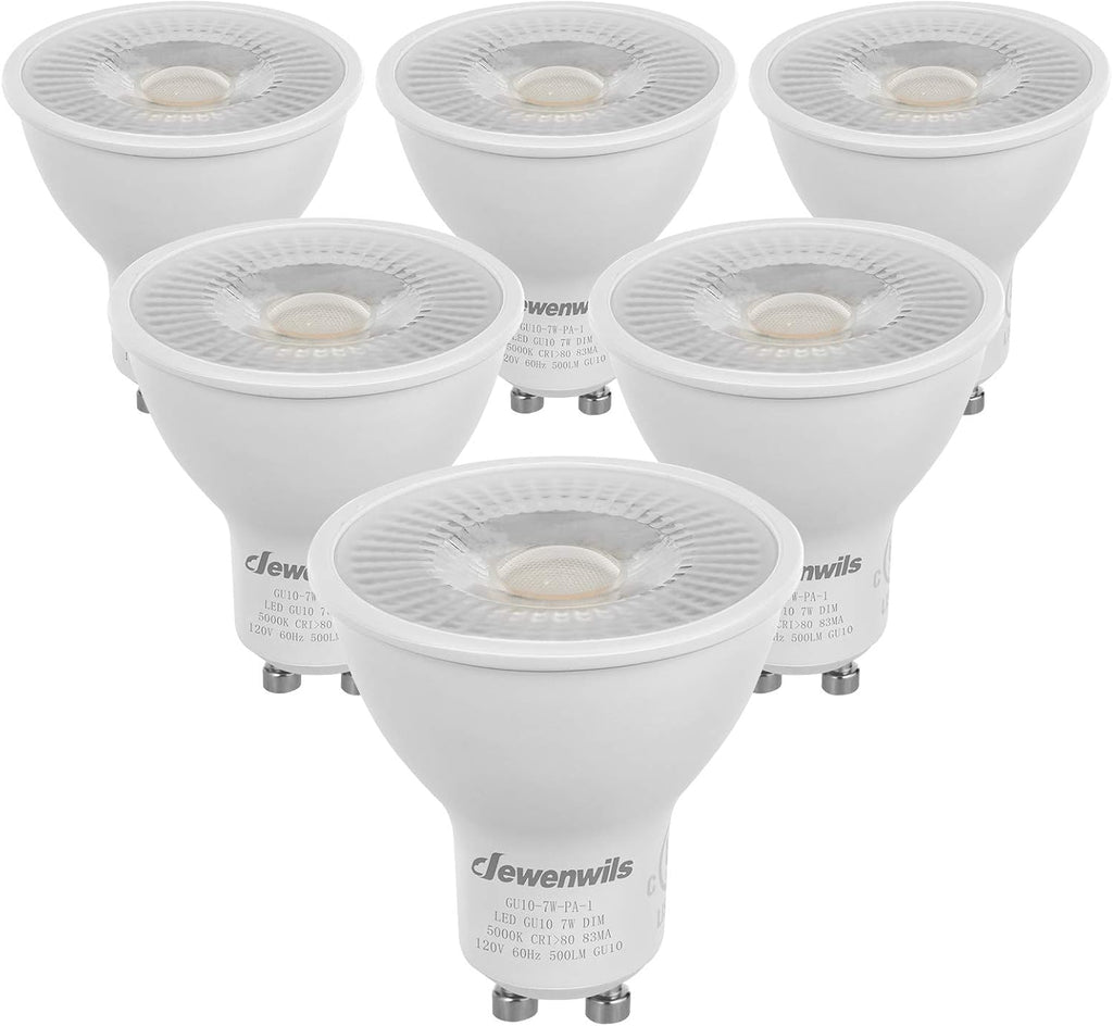 DEWENWILS 10-Pack GU10 LED Bulb Dimmable Replacement for Track Lighting