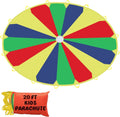 Sonyabecca Parachute, Kids Play Parachute 12ft with 12 Handles for Cooperation Group Game, Suitable for School, Outdoor, Summer Camp (12 Feet)