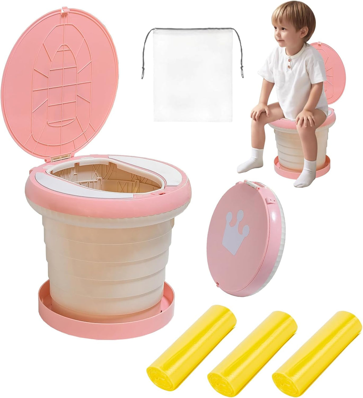 Portable Potty for Toddler,Travel Potty Seat for Toddler,Travel Toilet Kids