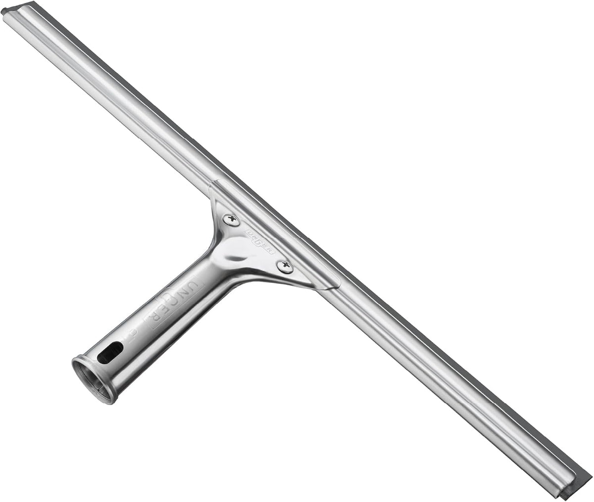 Unger Professional Stainless Steel Heavy-Duty Squeegee, 12", Silver
