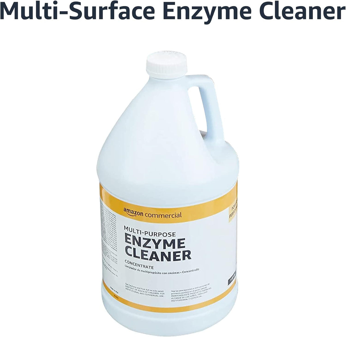 AmazonCommercial Multi-Purpose Enzyme Cleaner, Stain & Odor Remover, Pet Stain Remover, 1-Gallon, 1-Pack
