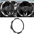 Osilly 15 Inch Carbon Fiber PU Leather Steering Wheel Cover, Red