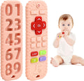 Teething Relief Teethers Toys for Babies 3-6-12 Months Gifts, Food Grade Silicone Sensory Baby Remote Control Teether Bath Toy for Newborn Infant Boy Girl Autism Birthday Christmas Gift, Black