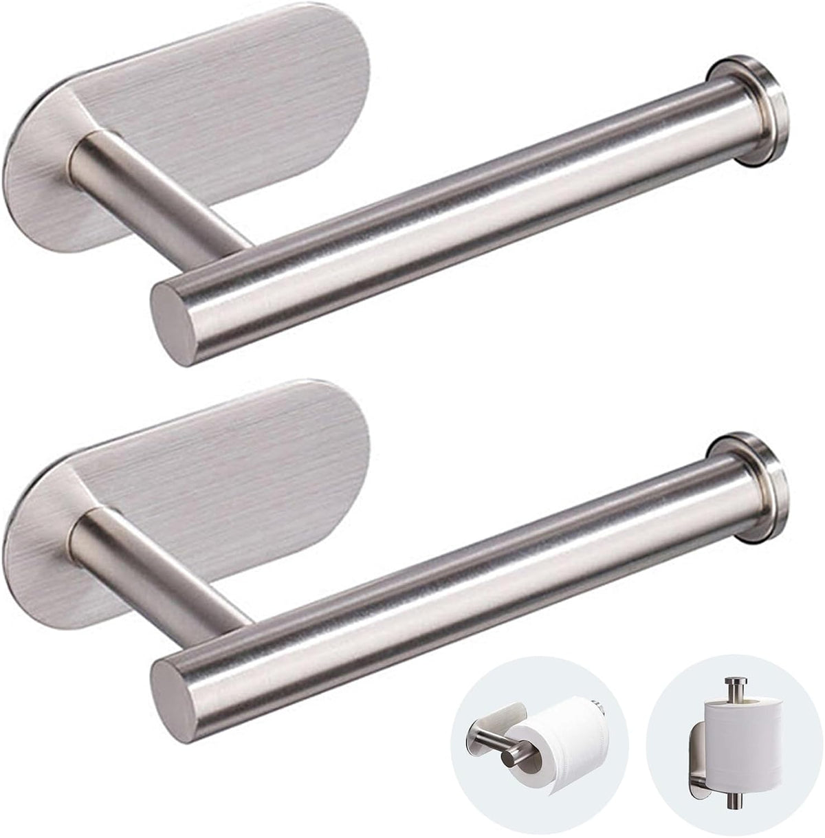 JOPOFI Toilet Paper Holder - Adhesive Toilet Paper Holder - Matte Black