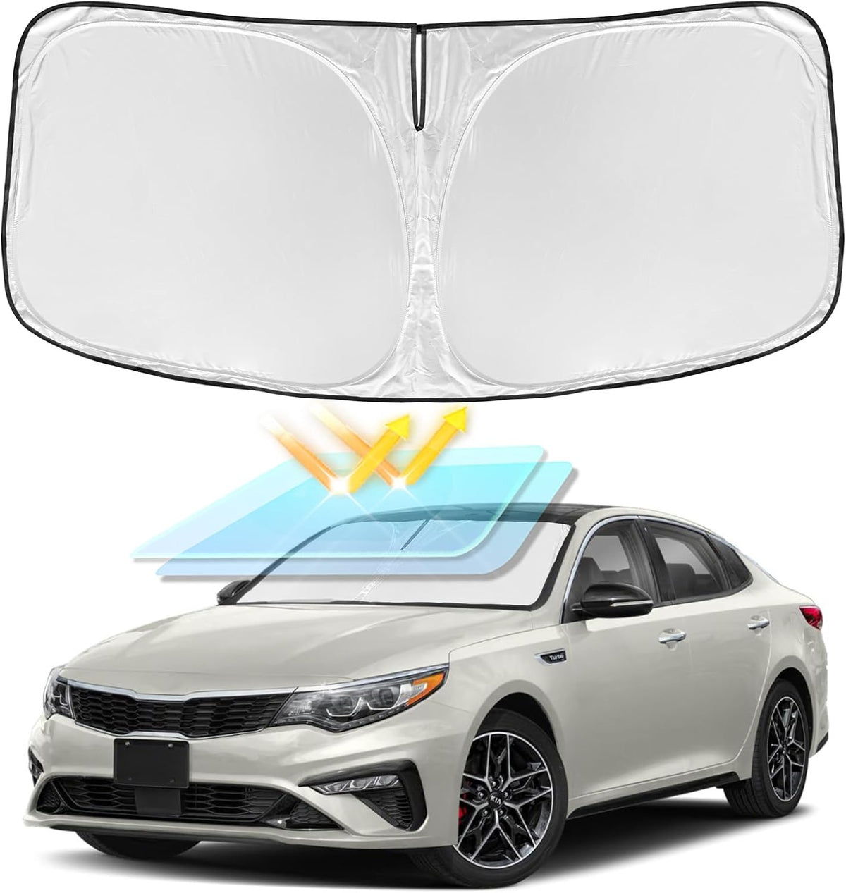 for Toyota Tacoma 2016-2024 2025 2026 Sun Shade Sunshade Windshield Cover