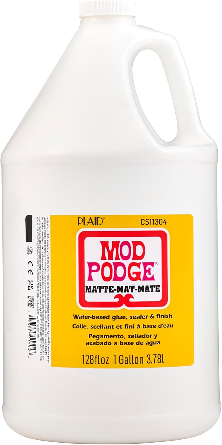 Mod Podge Matte Sealer, Glue & Finish: All-in-One Craft Solution- Quick Dry, Easy Clean, for Wood, Paper, Fabric & More. Non-Toxic - Craft with Confidence, Made in USA, 8 oz., Pack of 1