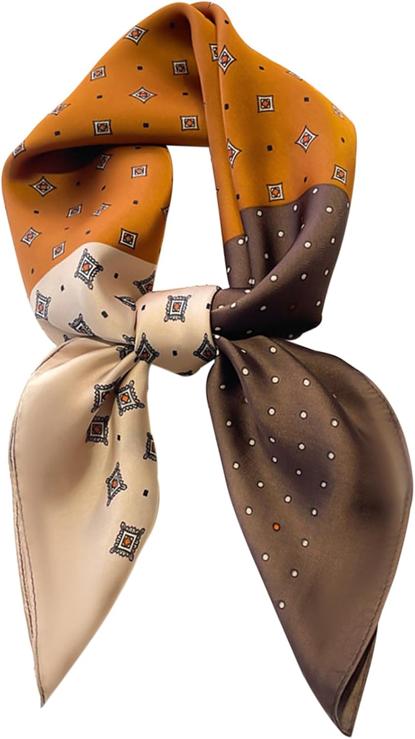 Dailyacc Hair Bandanas Scarf For Women Lightweight Fashion Neck Silk Satin Head Scarves For Sleeping Handbags Scarf