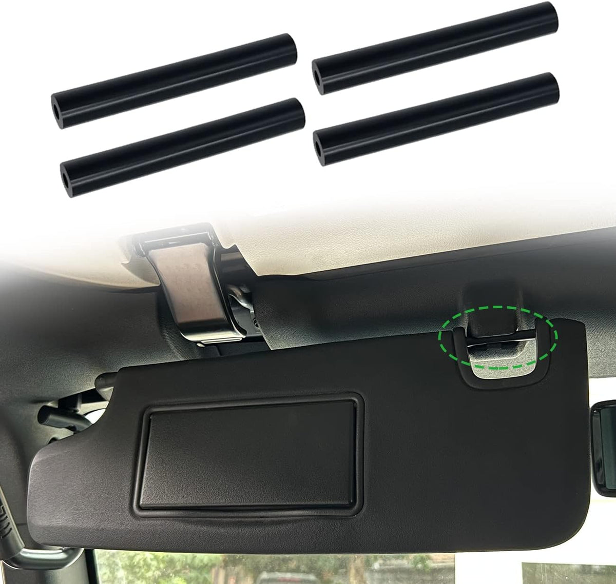 Sun Visor Repair Kit for Jeep Wrangler JK JKU 2007-2017 Repair Tubes