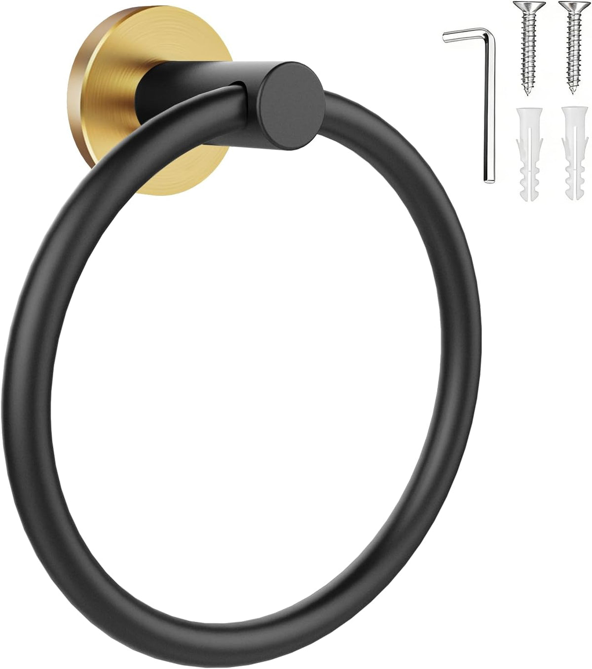 SetSail Towel Holder for Bathroom Wall Matte Black Towel Ring