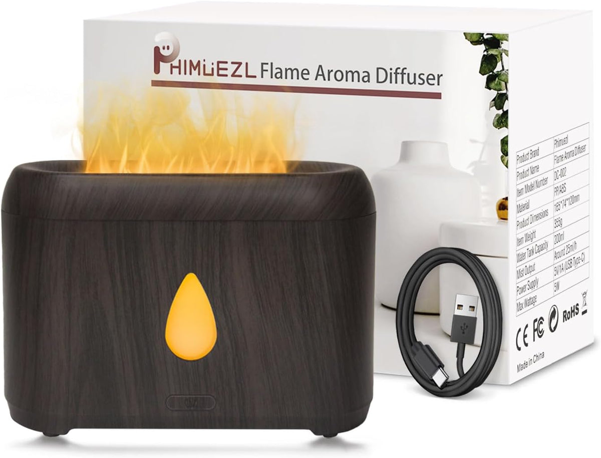 Flame Diffuser for Essential Oils, 200ml Small Oil Diffuser