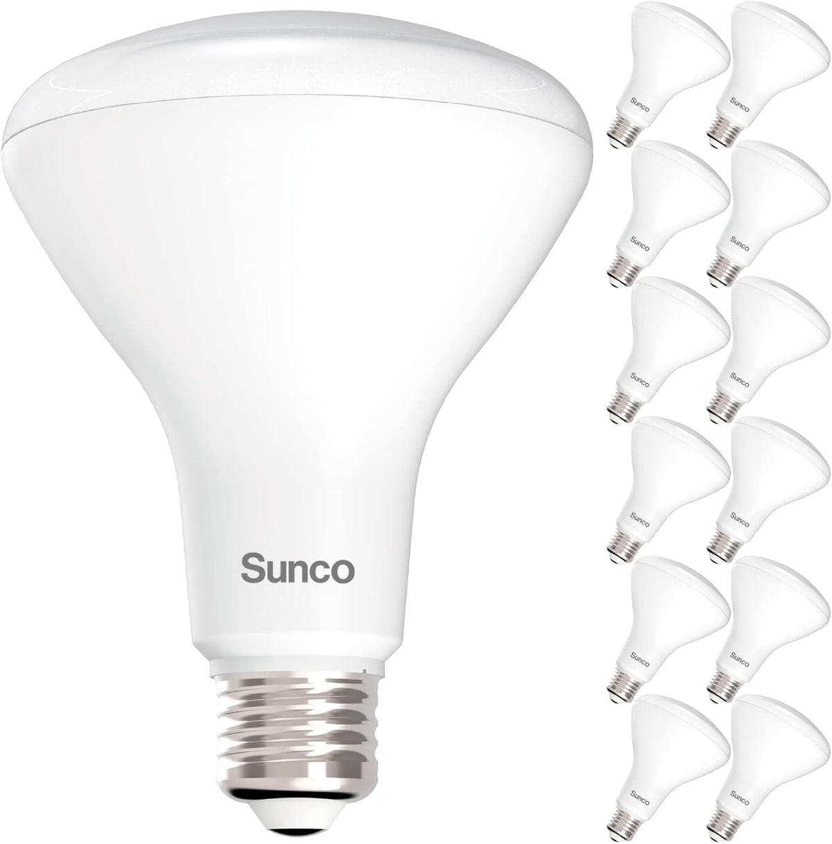 Sunco 12 Pack BR30 LED Bulb Flood Light, E26, 11W=65W, 2700K Soft White