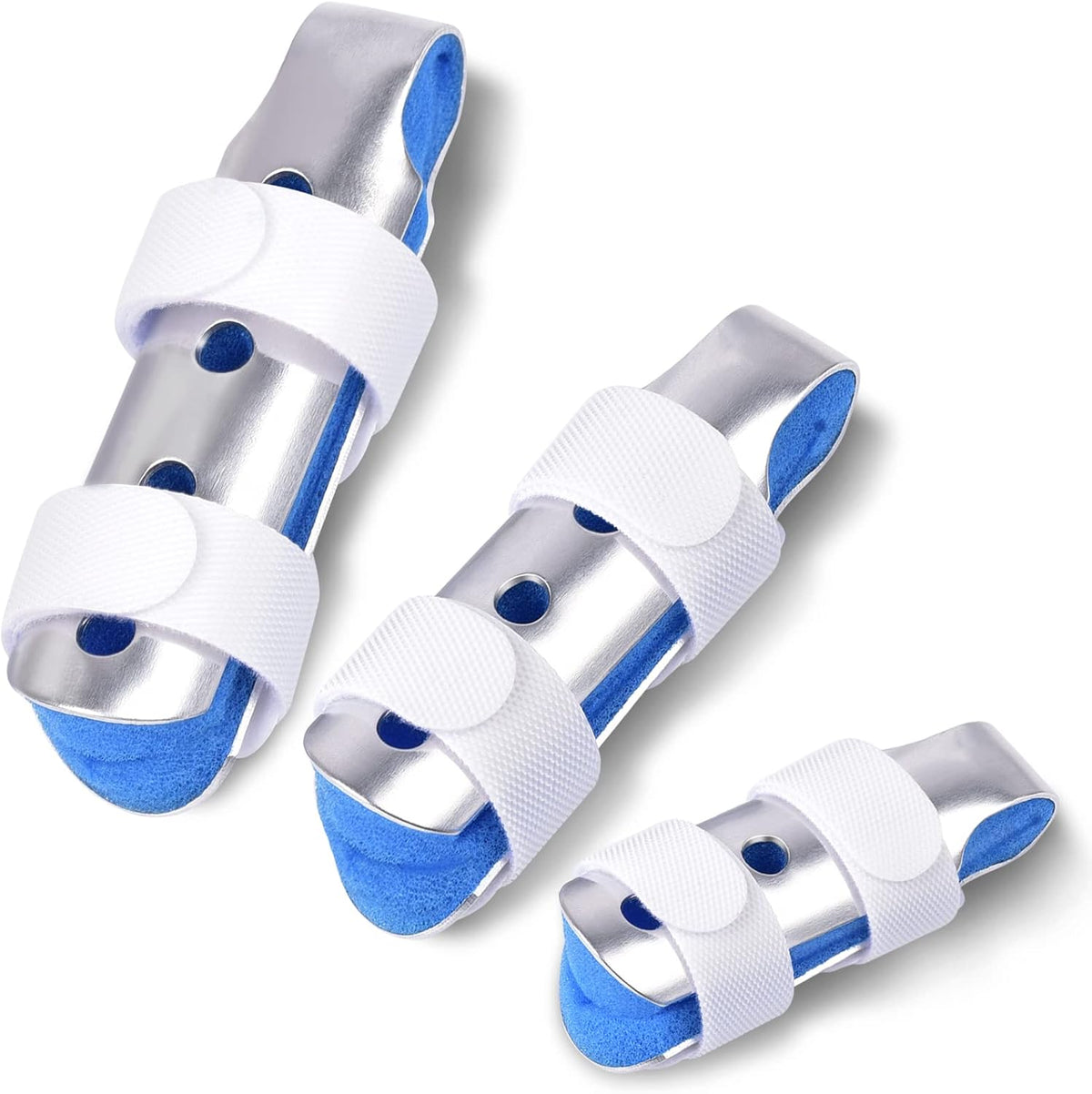 Sopito Finger Splint, 3-Size Set for Middle, Pinky & Thumb, Lightweight