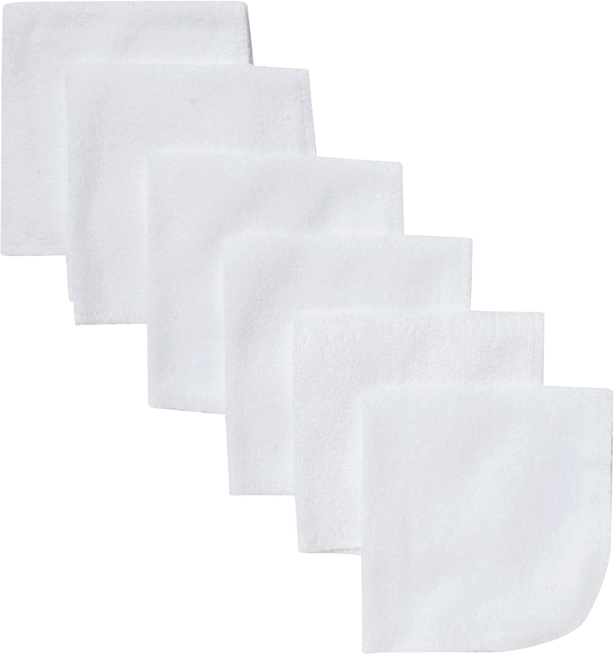 Gerber Washcloth, White, 6-Count