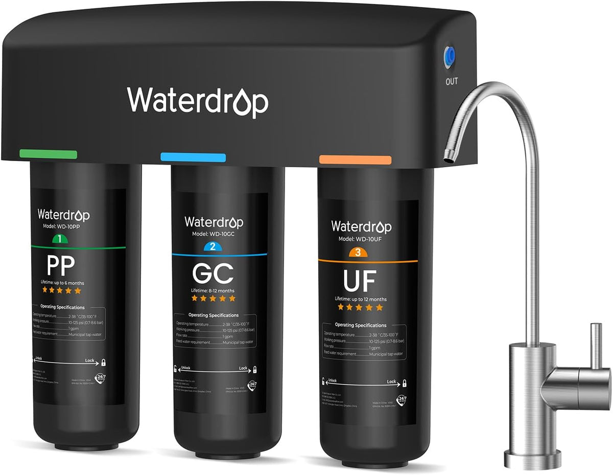 Waterdrop TSA 8 Layer Under Sink Water Filter System, NSF/ANSI 42 Certified