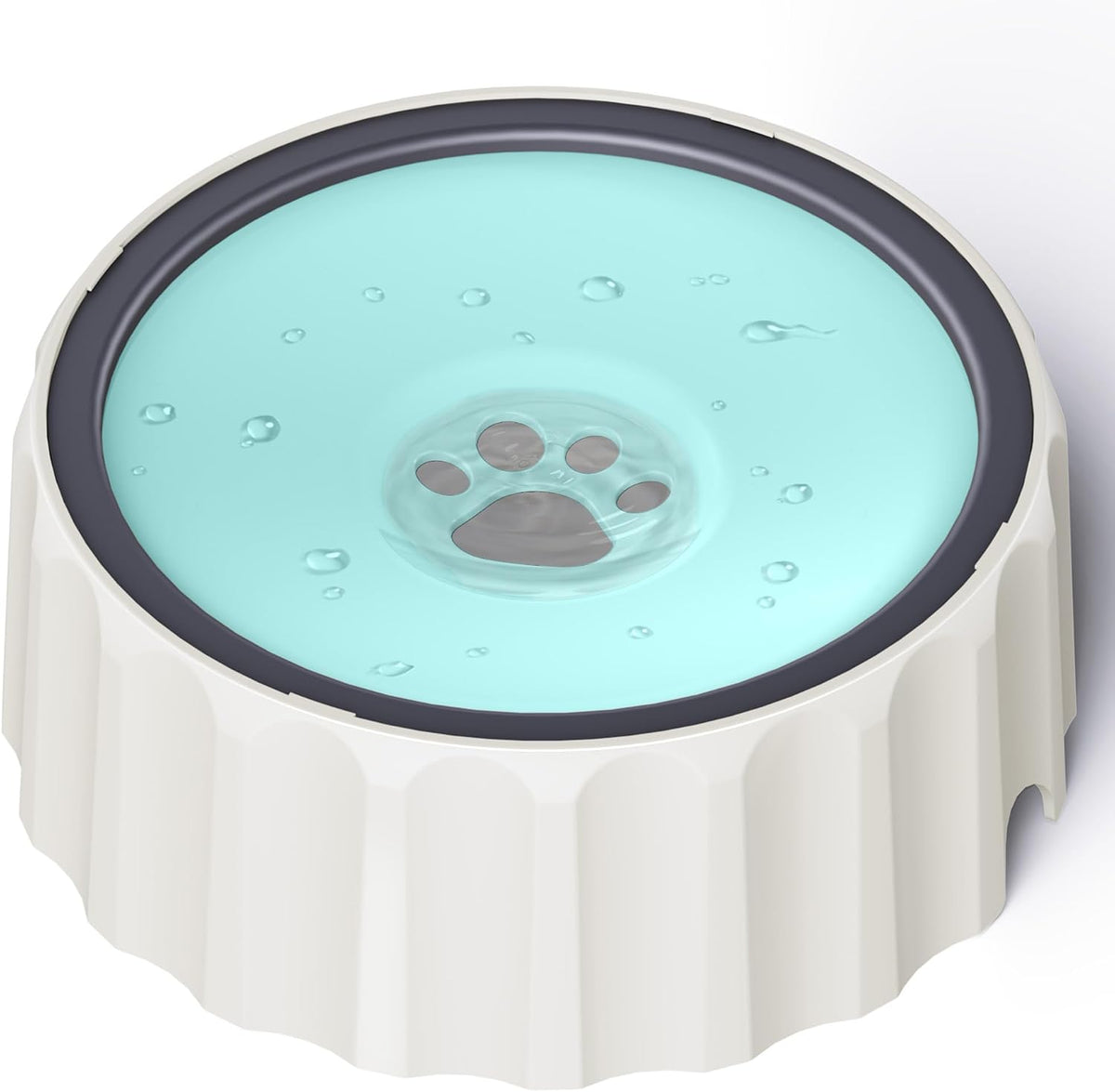 Dog Water Bowl No Spill 70oz/2L Large Capacity Dispenser Non Slip No Splash Bowl Pet Slow Feeder No Drip Dog Water Bowl on Vehicle Slow Water Bowl for Dogs and Cats