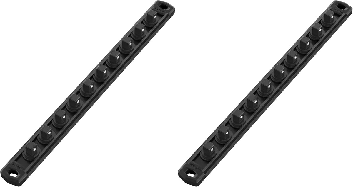 WORKPRO Magnetic Socket Organizer, Heavy-Duty 3/8-Inch Drive Socket Rail