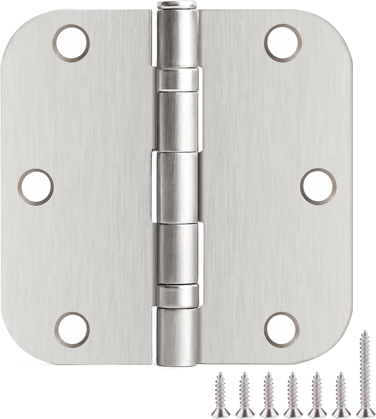 TDCHINGES Rounded Matte Black Door Hinges 3.5 Inch 5/8" Radius Flat 30 Pack