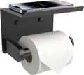 SetSail Toilet Paper Holder with Shelf, Matte Black