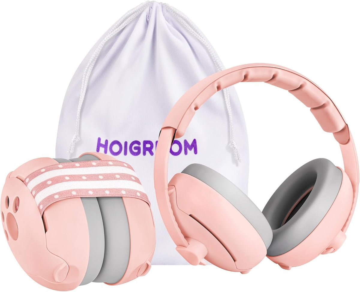 Baby Headphones for Noise, 2-in-1 Baby Ear Muffs Noise Protection
