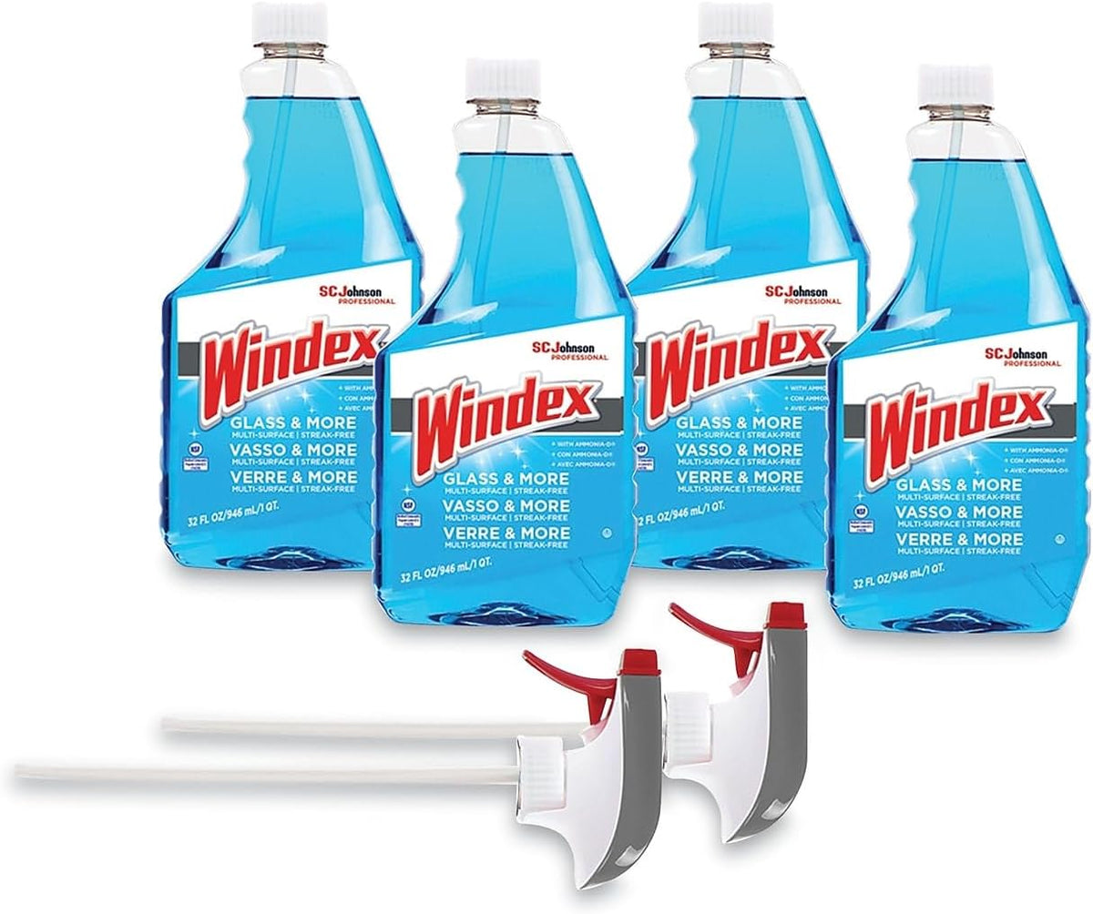 SC Johnson Professional Windex Glass Cleaner Refill, 1 Gallon, 4 Count