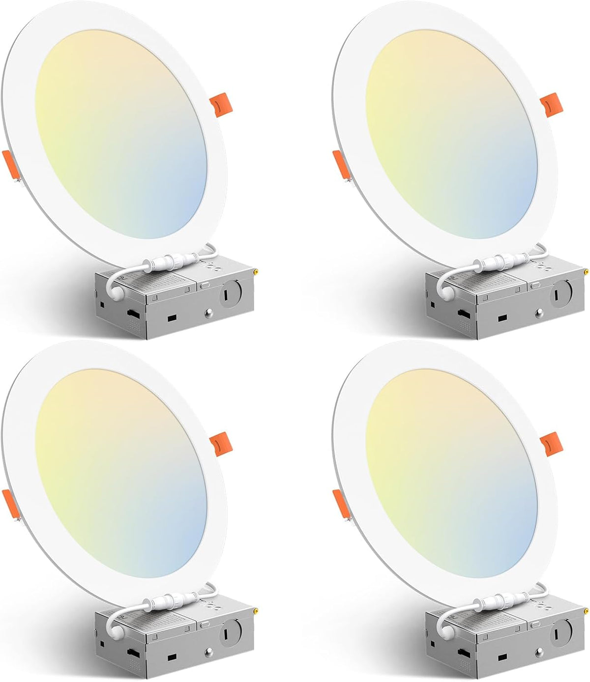 Amico 4 Pack 6 Inch 5CCT Ultra-Thin LED Recessed Ceiling Light