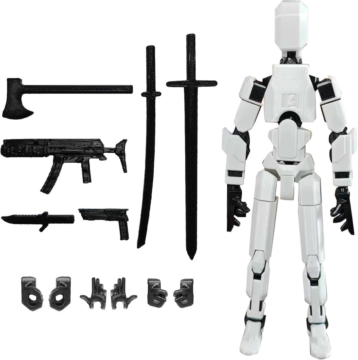 FoxVilla Titan 13 3D Printed Action Figure, Assembled Dummy 13 (Golden)