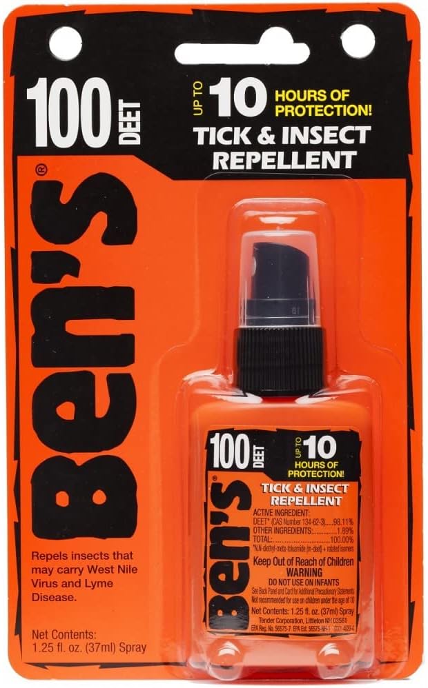 Ben's 100 DEET Tick & Insect Repellent Pump Spray, 3.4 fl oz, 2 Pack