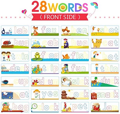 KMUYSL Learning Toys for 3 4 5 6 Years Old Boys and Girls - See & Spell CVC Word Builders with Alphabet Cards for Kids, Preschool Learning Activities Toys, Idea Birthday Gifts for Age 3-5 4-6 Kids