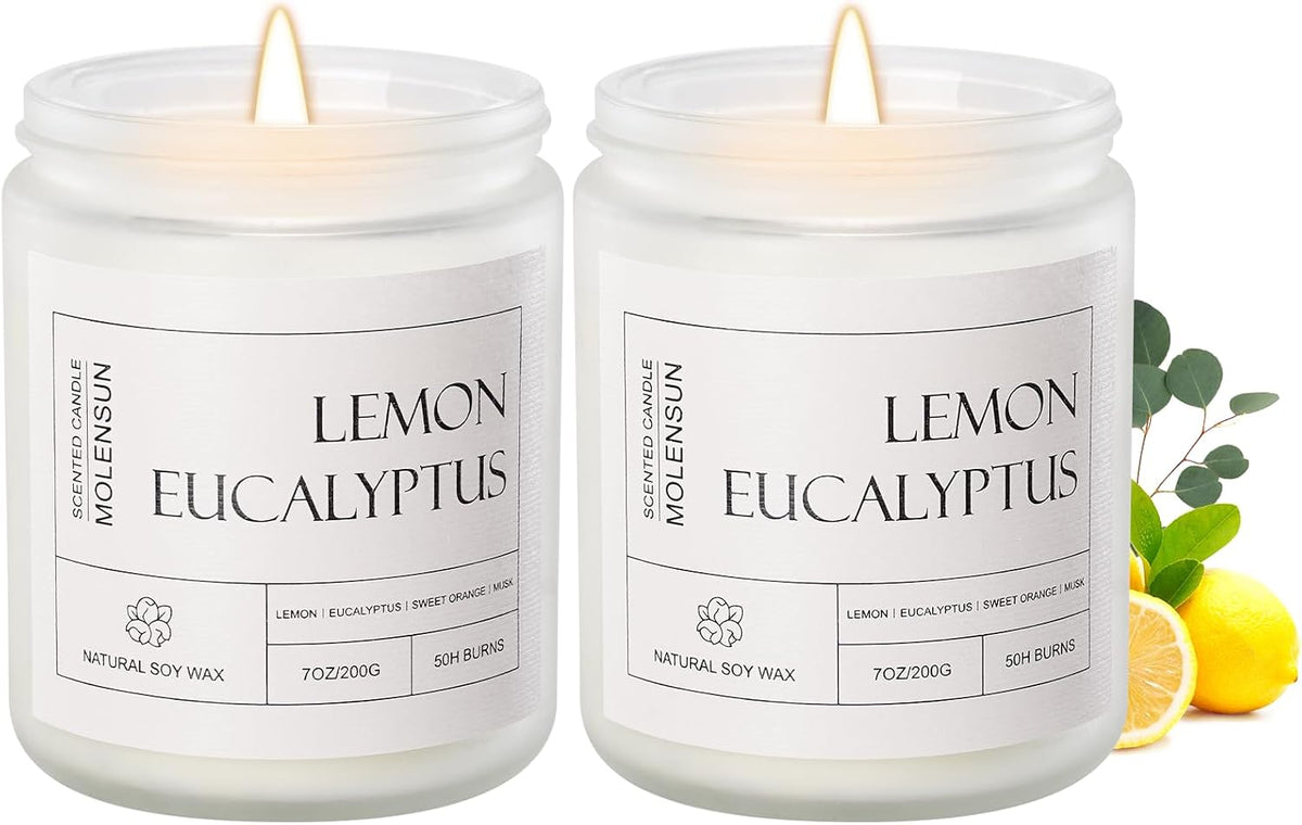 Molensun Vanilla Cupcake Scented Candle, Soy Wax 7 oz