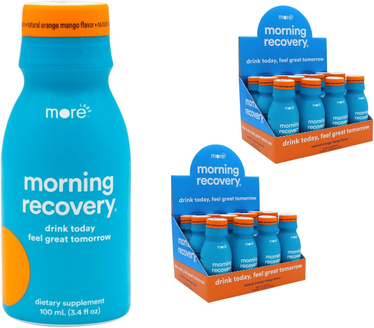 Morning Recovery DHM Electrolyte, Milk Thistle Drink Proprietary Formulation to Hydrate While Drinking, Non GMO, Vegan, Gluten-Free, Sugar-Free Lemon, Pack of 6